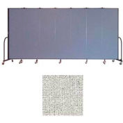 Screenflex 7 Panel Portable Room Divider, 6'8"H x 13'1"W, Vinyl Color: Granite