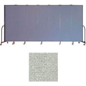 Screenflex 7 Panel Portable Room Divider, 6'8"H x 13'1"W, Vinyl Color: Mint