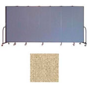 Screenflex 7 Panel Portable Room Divider, 6'8"H x 13'1"W, Vinyl Color: Sandalwood