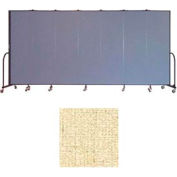 Screenflex 7 Panel Portable Room Divider, 6'8"H x 13'1"W, Vinyl Color: Hazelnut