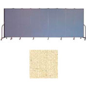 Screenflex 9 Panel Portable Room Divider, 6'8"H x 16'9"W, Vinyl Color: Hazelnut