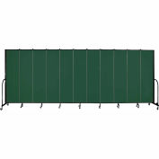 Screenflex 11 Panel Portable Room Divider, 7'4"H x 20'5"W, Fabric Color: Mallard