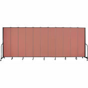 Screenflex 11 Panel Portable Room Divider, 7'4"H x 20'5"W, Fabric Color: Cranberry