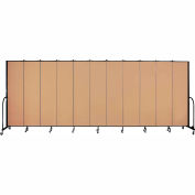 Screenflex 11 Panel Portable Room Divider, 7'4"H x 20'5"L, Fabric Color: Wheat