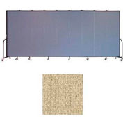 Screenflex 11 Panel Portable Room Divider, 7'4"H x 20'5"L, Vinyl Color: Sandalwood