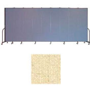 Screenflex 11 Panel Portable Room Divider, 7'4"H x 20'5"L, Vinyl Color: Hazelnut
