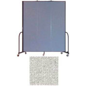 Screenflex 3 Panel Portable Room Divider, 7'4"H x 5'9"W, Vinyl Color: Granite