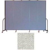 Screenflex 5 Panel Portable Room Divider, 7'4"H x 9'5"W, Vinyl Color: Granite