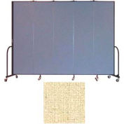 Screenflex 5 Panel Portable Room Divider, 7'4"H x 9'5"L, Vinyl Color: Hazelnut