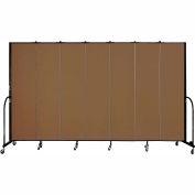 Screenflex 7 Panel Portable Room Divider, 7'4"H x 13'1"L, Fabric Color: Oatmeal