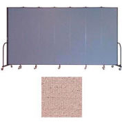 Screenflex 7 Panel Portable Room Divider, 7'4"H x 13'1"W, Vinyl Color: Raspberry Mist