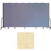 Screenflex 7 Panel Portable Room Divider, 7'4"H x 13'1"L, Vinyl Color: Hazelnut