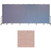 Screenflex 9 Panel Portable Room Divider, 7'4"H x 16'9"W, Vinyl Color: Raspberry Mist