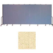 Screenflex 9 Panel Portable Room Divider, 7'4"H x 16'9"L, Vinyl Color: Hazelnut