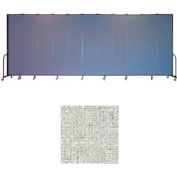 Screenflex 11 Panel Portable Room Divider, 8'H x 20'5"W, Vinyl Color: Granite