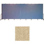Screenflex 11 Panel Portable Room Divider, 8'H x 20'5"L, Vinyl Color: Sandalwood