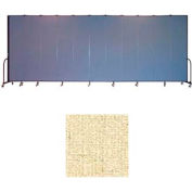 Screenflex 11 Panel Portable Room Divider, 8'H x 20'5"W, Vinyl Color: Hazelnut