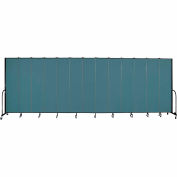 Screenflex 13 Panel Portable Room Divider, 8'H x 24'1"L, Fabric Color: Lake