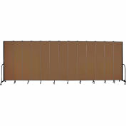 Screenflex 13 Panel Portable Room Divider, 8'H x 24'1"W, Fabric Color: Walnut