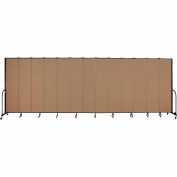 Screenflex 13 Panel Portable Room Divider, 8'H x 24'1"W, Fabric Color: Beech