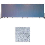 Screenflex 13 Panel Portable Room Divider, 8'H x 24'1"W, Vinyl Color: Blue Tide
