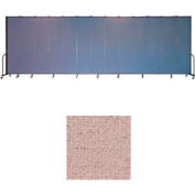 Screenflex 13 Panel Portable Room Divider, 8'H x 24'1"L, Vinyl Color: Raspberry Mist