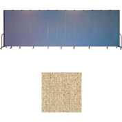 Screenflex 13 Panel Portable Room Divider, 8'H x 24'1"L, Vinyl Color: Sandalwood