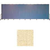 Screenflex 13 Panel Portable Room Divider, 8'H x 24'1"W, Vinyl Color: Hazelnut