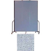 Screenflex 3 Panel Portable Room Divider, 8'H x 5'9"W, Vinyl Color: Blue Tide
