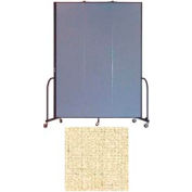 Screenflex 3 Panel Portable Room Divider, 8'H x 5'9"W, Vinyl Color: Hazelnut