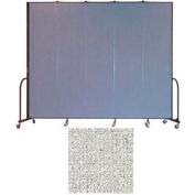 Screenflex 5 Panel Portable Room Divider, 8'H x 9'5"W, Vinyl Color: Granite
