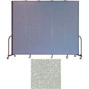 Screenflex 5 Panel Portable Room Divider, 8'H x 9'5"L, Vinyl Color: Mint