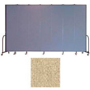 Screenflex 7 Panel Portable Room Divider, 8'H x 13'1"L, Vinyl Color: Sandalwood