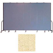 Screenflex 7 Panel Portable Room Divider, 8'H x 13'1"W, Vinyl Color: Hazelnut