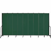 Screenflex 9 Panel Portable Room Divider, 8'H x 16'9"W, Fabric Color: Mallard