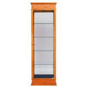 Rectangular Tower Display W/Crown Molding 6812VML, Medium Oak, 22"L X 17"W