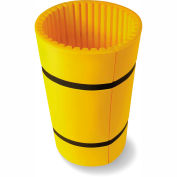 Concrete Wrap™ Column Protector For 24" Dia. Concrete Columns, 44"W x 48"H, Yellow