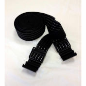 Park Sentry® Black Reflective Strap with Strap Lock Buckle, 158"L x 2"W, Set of 2