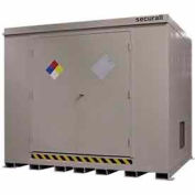 Securall® 10'W x 8'D x 8' 4"H Hazmat Chemical Storage Building 16 Drum