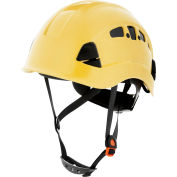 Jackson Safety CH-400V Climbing Style Hard Hat, Industrial, 6-Pt. Suspension, Vented, Yellow