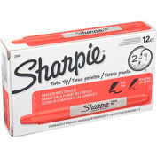 Sharpie® Twin-Tip Permanent Marker, Fine/Ultra Point, Red Ink - Pkg Qty 12
