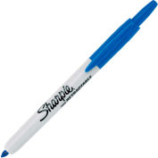 Sharpie® Retractable Permanent Marker, Fine Point, Blue Ink - Pkg Qty 12