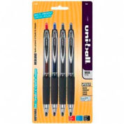 Sanford® Uni-ball Signo 207 Retractable Gel Pen, Refillable, 0.7mm, Black/Blue/Red Ink, 4/Pack