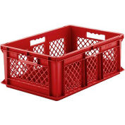 SSI Schaefer Euro-Fix Mesh Container EF6223 - 24" x 16" x 8", Red - Pkg Qty 6