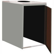 Shure Single Stream Recycling Cabinet With Swing Out Door, Sebring Grey