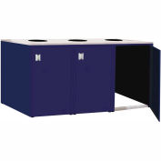 Triple Recycle Cabinet - 90"W x 27-3/4"D x 39-15/32"H (St. Louis Blue)