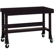Shureshop® Mobile Automotive Workbench - Steel - 60"W x 29"D - Gloss Black