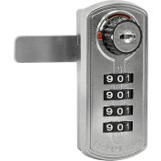 Salsbury Resettable Combination Lock 22295 for Extra Wide Designer Wood Locker Door Silver