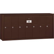 3500 Series 4B+ Vertical Mailbox, 7 Doors, Surface Mounted, Bronze, USPS Access