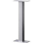 Standard Pedestal 4365SLV - Bolt Mounted, for Roadside Mailbox and Mail Chest, Silver
